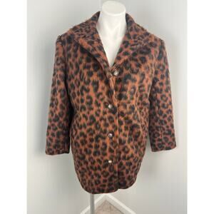 Marine Layer Stephanie Cocoon Cheetah Animal Print Coat XS